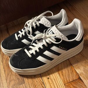Adidas Gazelle Black and White Sneakers